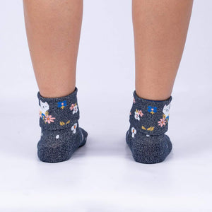 Sock It To Me Sitting Kitty - Turn Cuff Crew