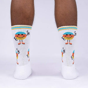 Sock It To Me My Happy Face Ribbed Crew Athletic Socks M/L