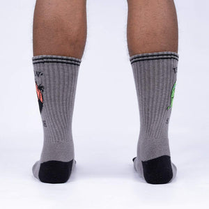 Sock It To Me Throwin Shade Ribbed Crew Athletic Socks M/L