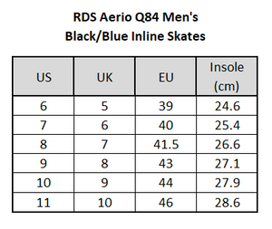 RDS Aerio Q84 Black/Blue Mens Inline Skate