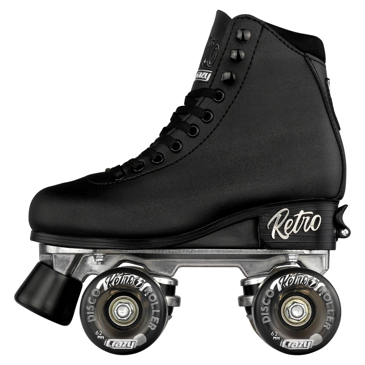 Crazy Retro Adjustable Roller Skates Black Skate Society