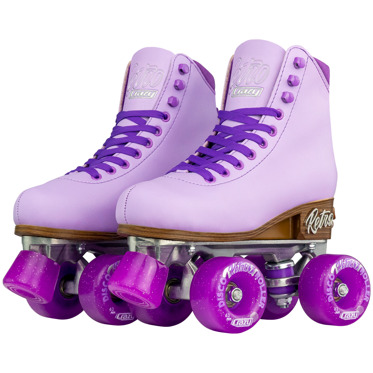 Crazy Retro Adjustable Roller Skates Purple