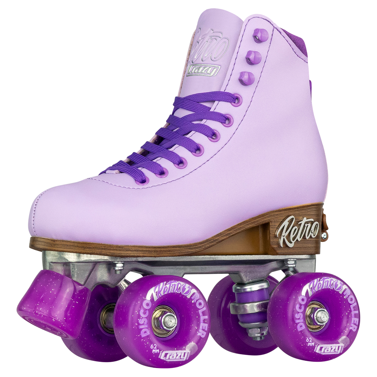 Crazy Retro Adjustable Roller Skates Purple