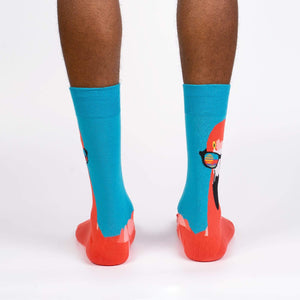 SOCK IT TO ME READY TO FLAMINGLE MENS CREW SOCKS