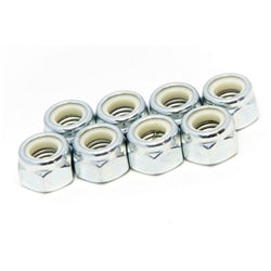 Roll-Line Axle Lock Nuts 7mm 8pk - Silver