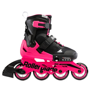 Rollerblade Microblade Adj Inline Skates Black/Neon Pink