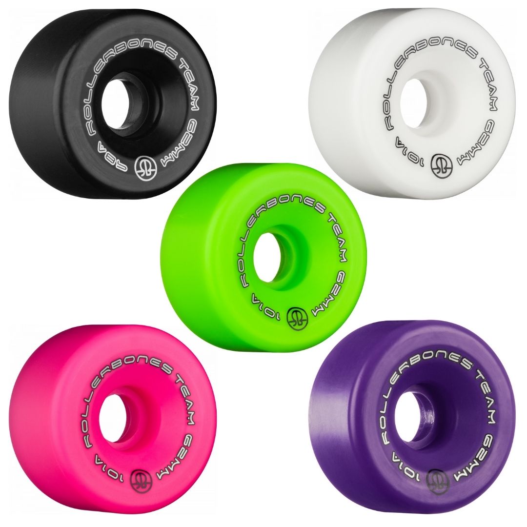 Rollerbones Team Logo Wheels 62mm 101a 8pk