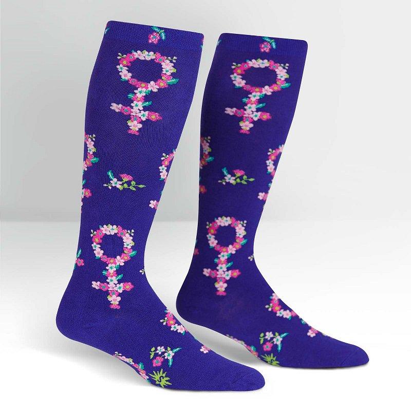 SOCK IT TO ME STRETCH FEMME-POWERMENT KNEE HIGH SOCKS - Skatescool Australia