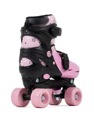 SFR Nebula Kids Adjustable Roller Skates - Black Pink