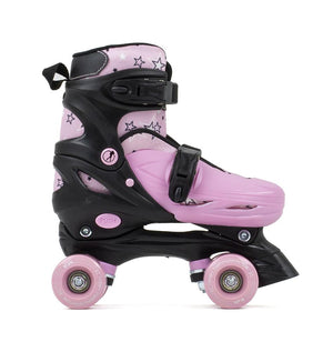 SFR Nebula Kids Adjustable Roller Skates - Black Pink