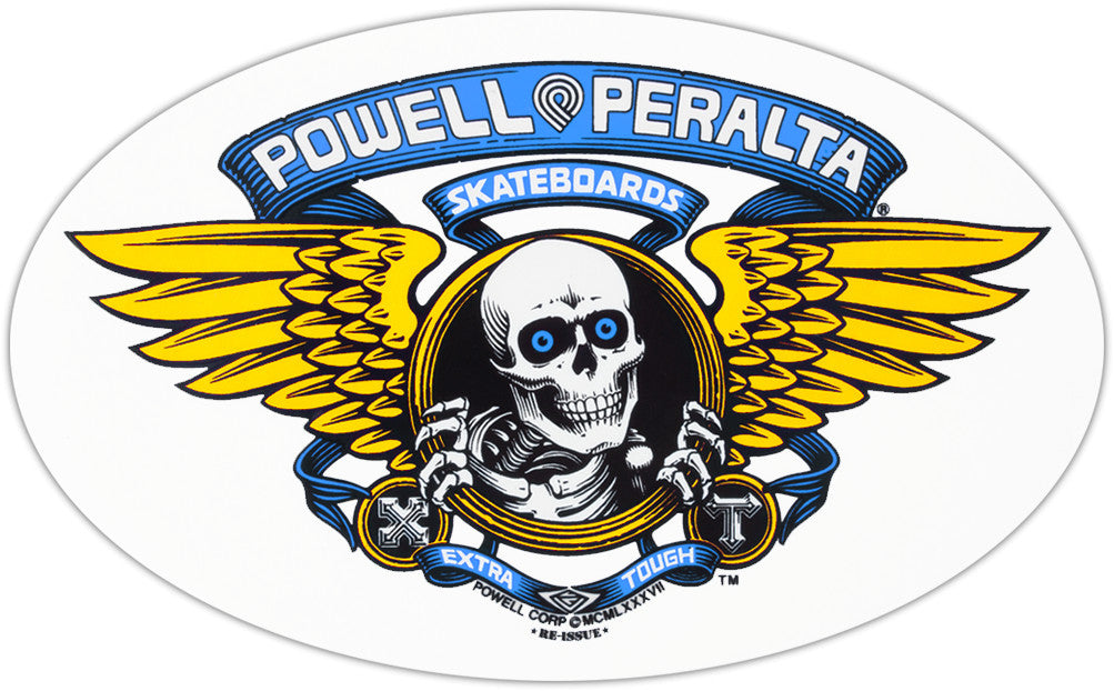 Powell Peralta Winged Ripper Sticker - Blue