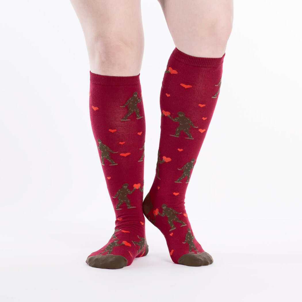 Sock It To Me Sasquatch Valentine Knee High Socks