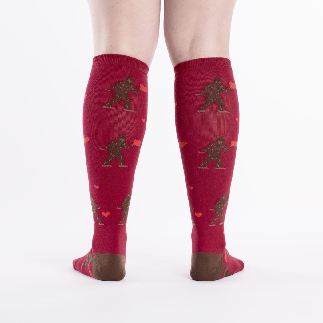 Sock It To Me Sasquatch Valentine Knee High Socks