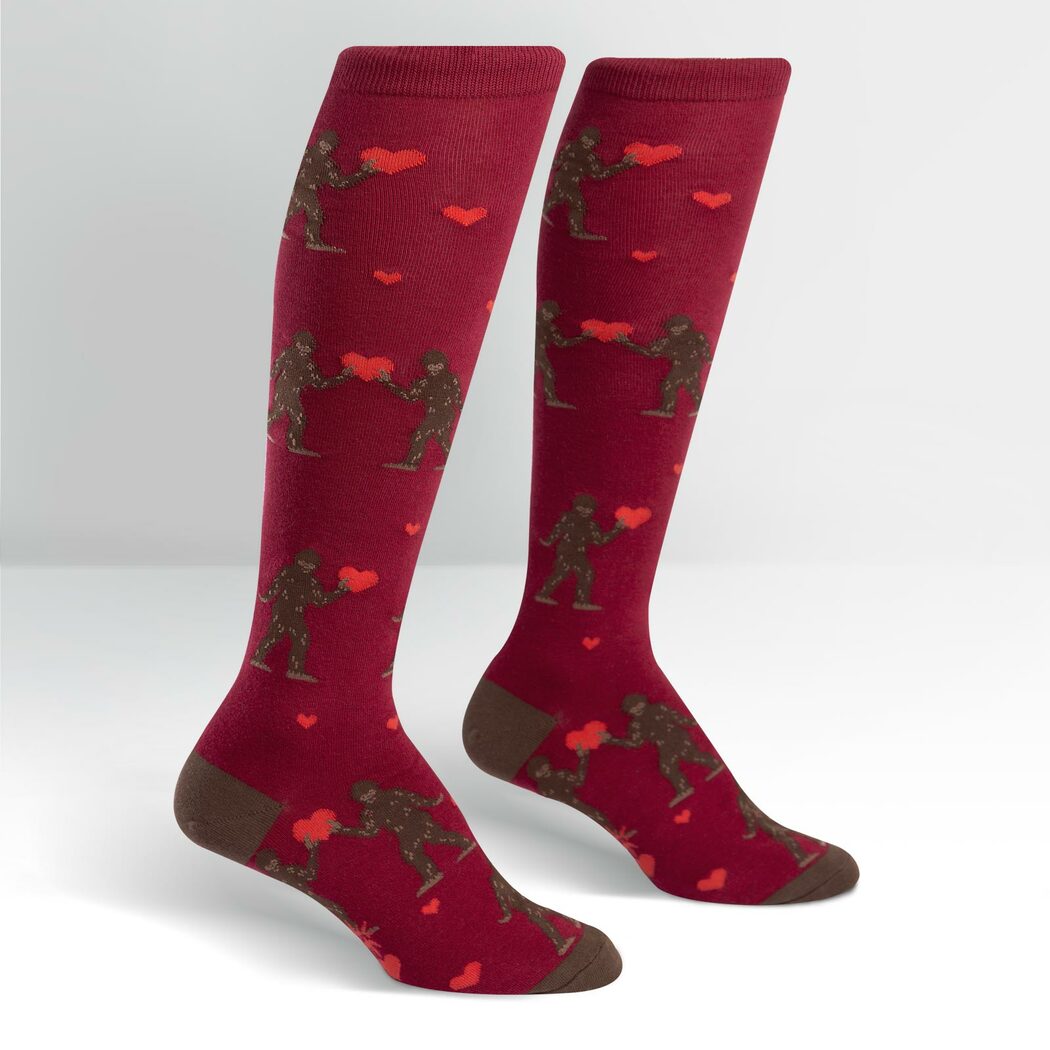 Sock It To Me Sasquatch Valentine Knee High Socks