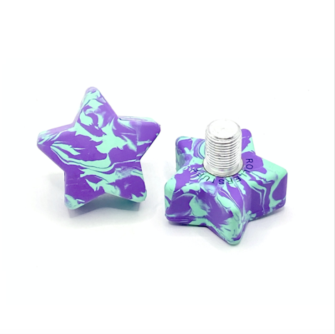 RollerStuff Twinkle Toes Adjustable Toe Stops Sully Swirl (purple/aqua)