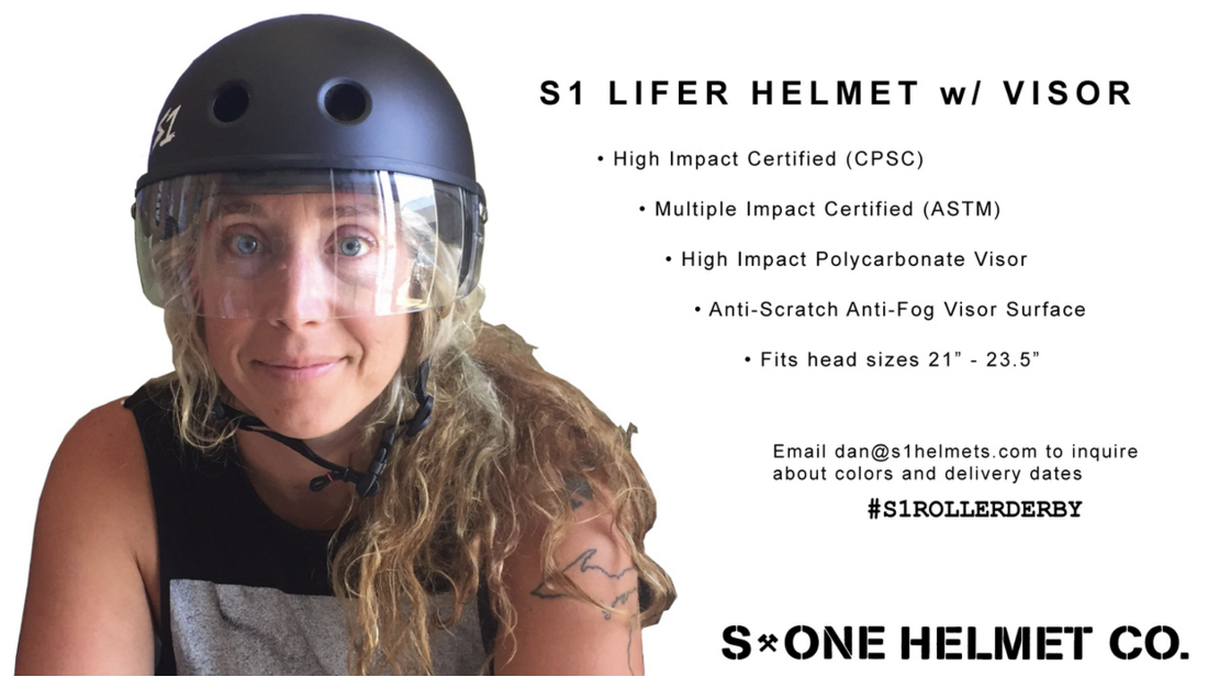 S1 Lifer Visor Helmet Black Gloss Skate Society