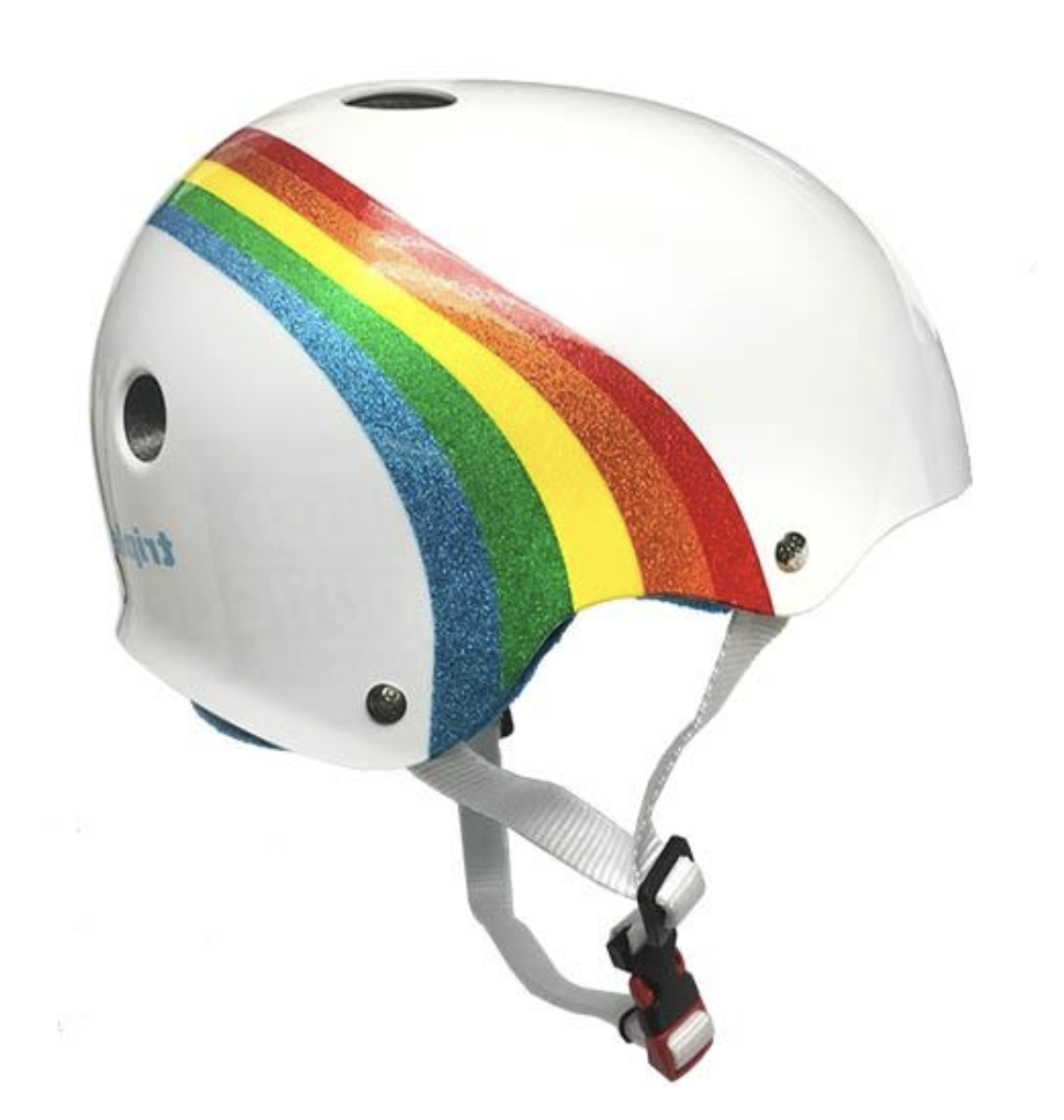 Rainbow top skate helmet