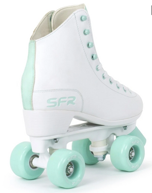 SFR FIGURE SKATES WHITE AND GREEN - Skatescool Australia