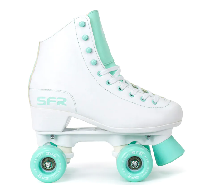 SFR FIGURE SKATES WHITE AND GREEN - Skatescool Australia