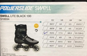 POWERSLIDE SWELL 100MM LITE BLACK INLINE SKATES - Skatescool Australia