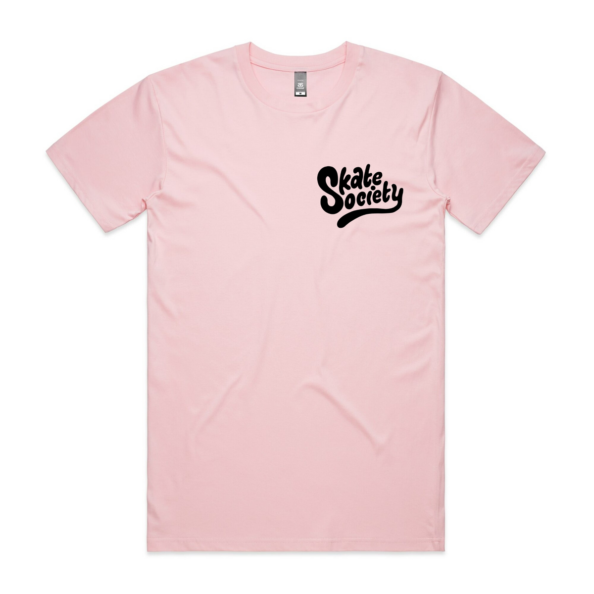 Skate Society Logo Mens Tee Pink