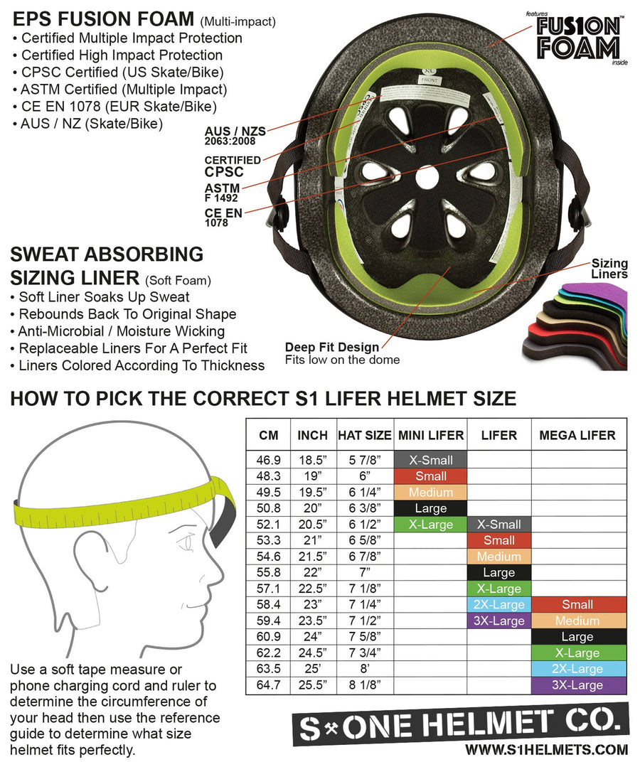 S1 Lifer Helmet - Silver Glitter