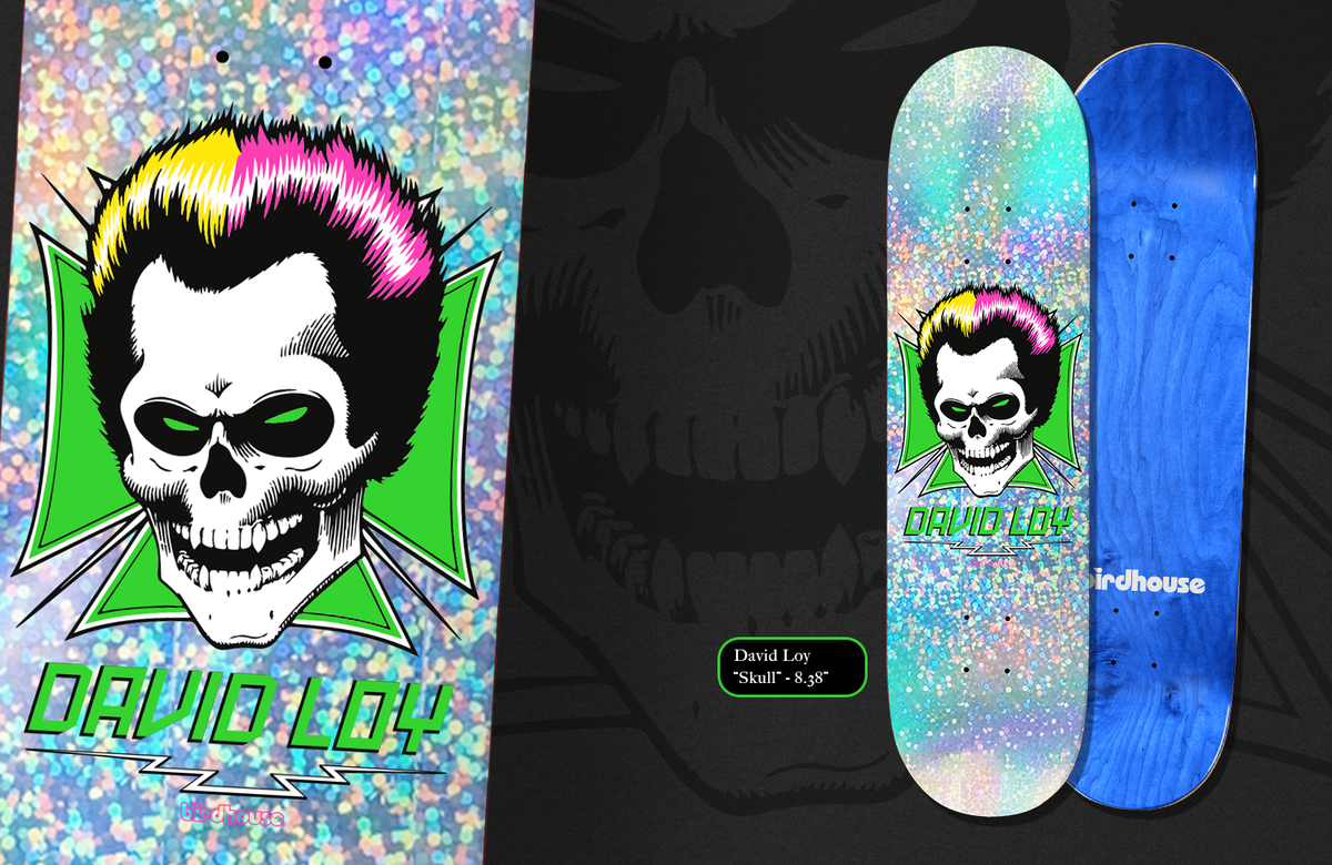 Birdhouse Deck David Loy Skull 8.38" Prism Foil
