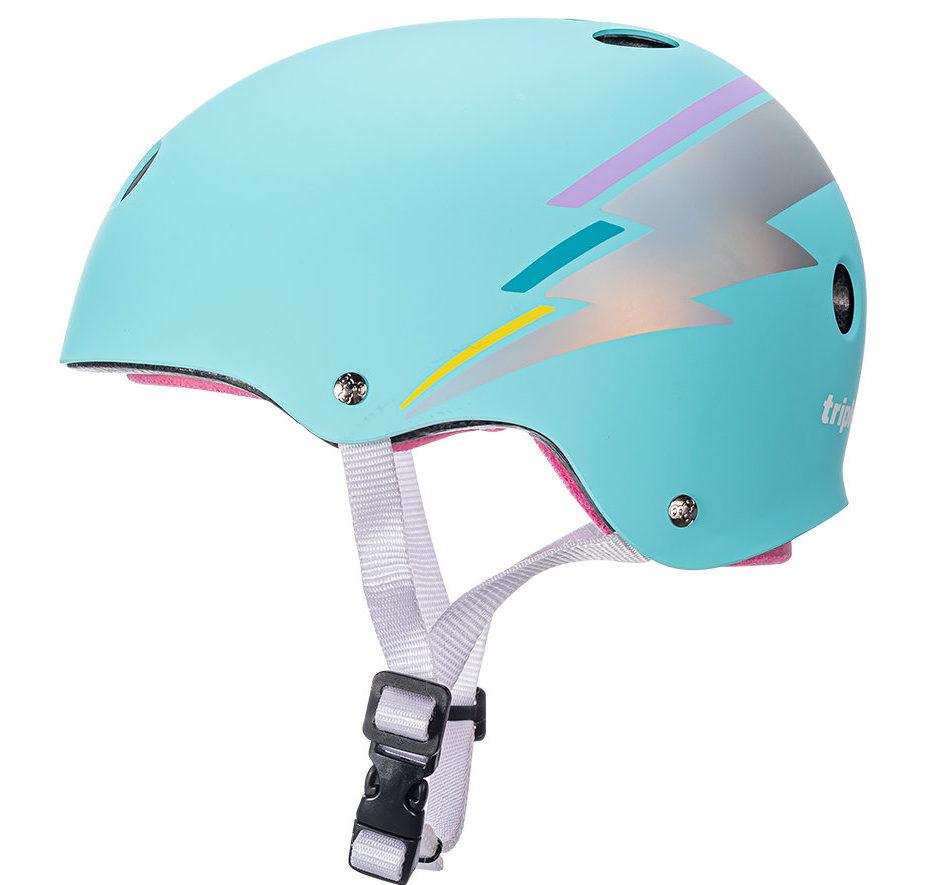 TRIPLE 8 THE CERTIFIED HELMET SS TEAL HOLOGRAM - Skatescool Australia