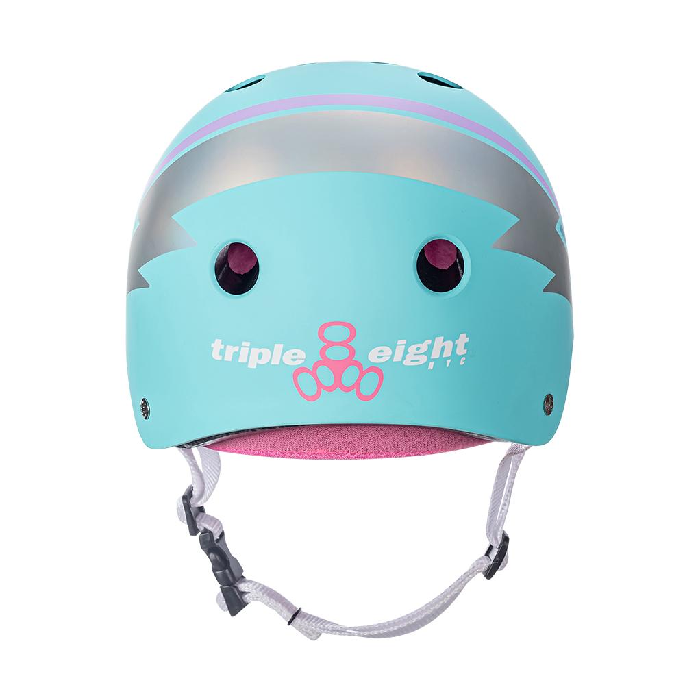 TRIPLE 8 THE CERTIFIED HELMET SS TEAL HOLOGRAM - Skatescool Australia