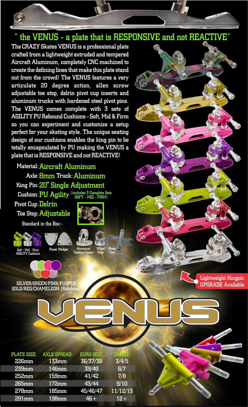 CRAZY VENUS PLATE - Skatescool Australia