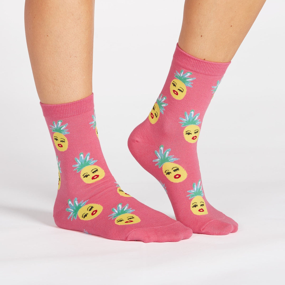 Sock It To Me Sassy Pineapples Womens Crew Socks