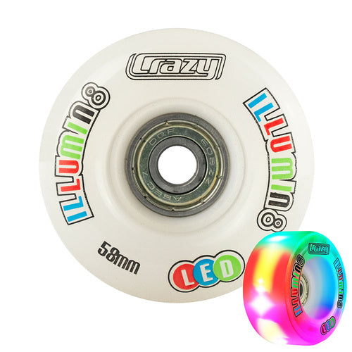 Crazy Illumin8 58mm LED Light Up Wheels 2pk