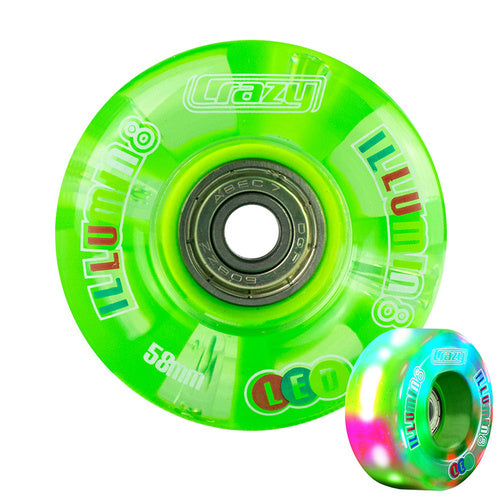 Crazy Illumin8 62mm LED Light Up Wheels 2pk