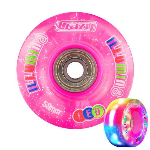 Crazy Illumin8 62mm LED Light Up Wheels 2pk
