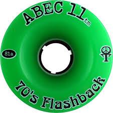 ABEC 11 Wheels 70's Flashback 70mm Green 4 Pack