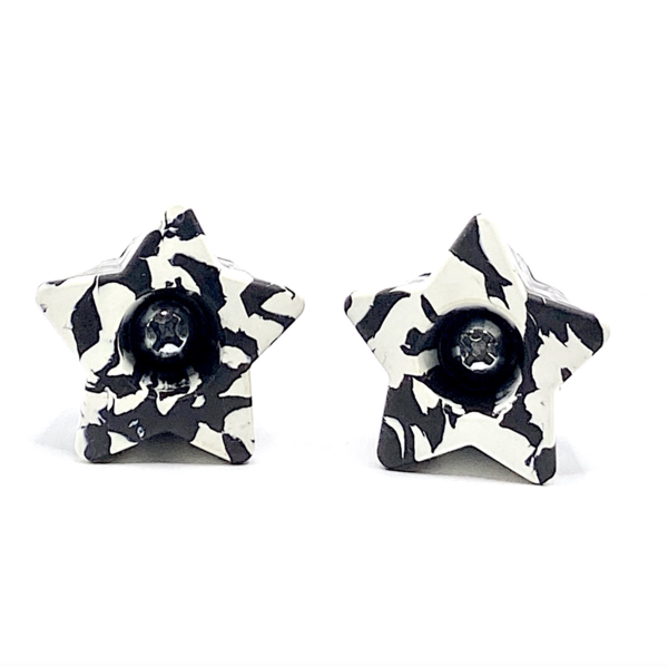RollerStuff Twinkle Toes Bolt On Toe Stops Cruella Swirl (black/white)