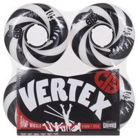 Reckless Wheels CIB Vertex 61mm/103a Black White 4 Pack - Skatescool Australia