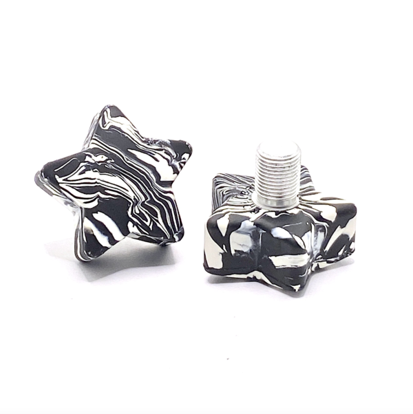 RollerStuff Twinkle Toes Adjustable Toe Stops Cruella Swirl (black/white)