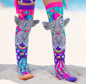 MADMIA ELEPHANT TODDLER KNEE HIGH SOCKS (AGES 3-5) - Skatescool Australia