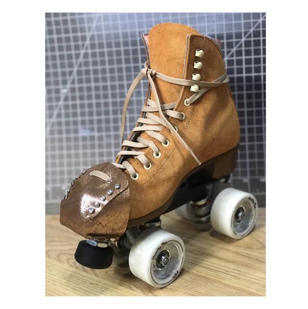 RollerStuff Toe Caps Glitter Copper Orange Skate Society