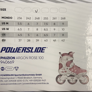 Powerslide Phuzion Argon Rose 100 Inline Skates