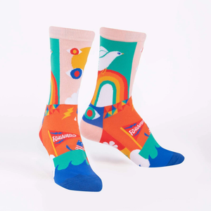 Sock It To Me Peace And Love Womens Crew Socks