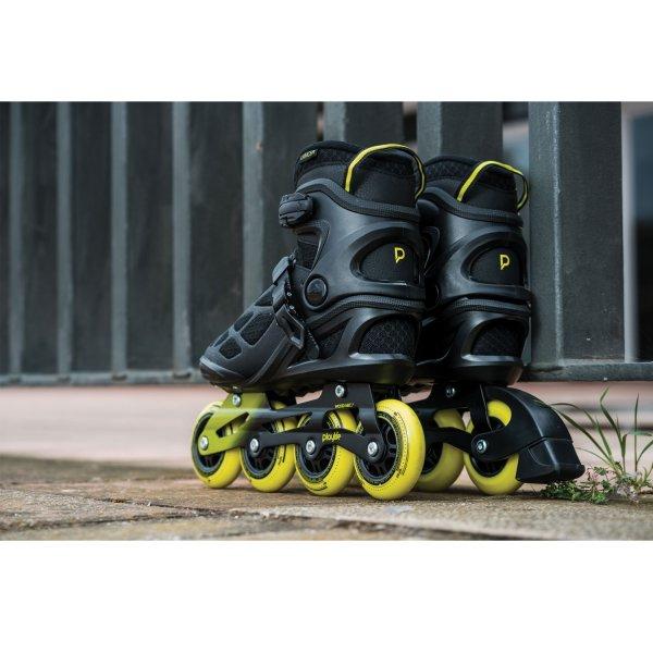 PLAYLIFE BLACK 84 LANCER INLINE SKATES - Skatescool Australia