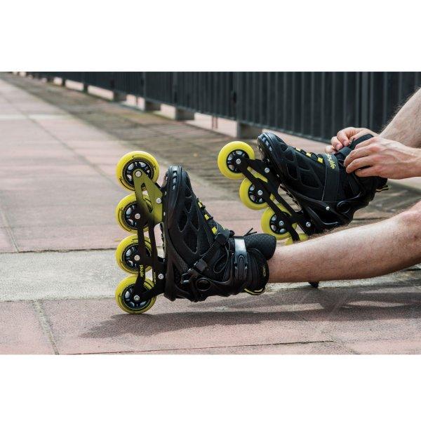 PLAYLIFE BLACK 84 LANCER INLINE SKATES - Skatescool Australia