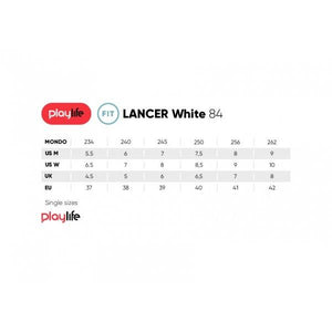 PLAYLIFE LANCER WHITE 84 INLINE SKATES - Skatescool Australia