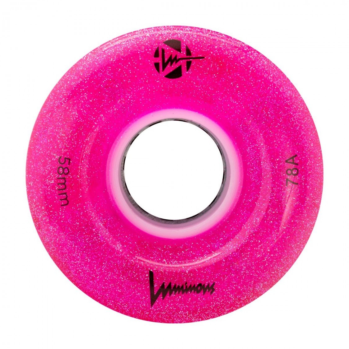 Luminous LED Quad Wheels Glitter 58mm 4pk