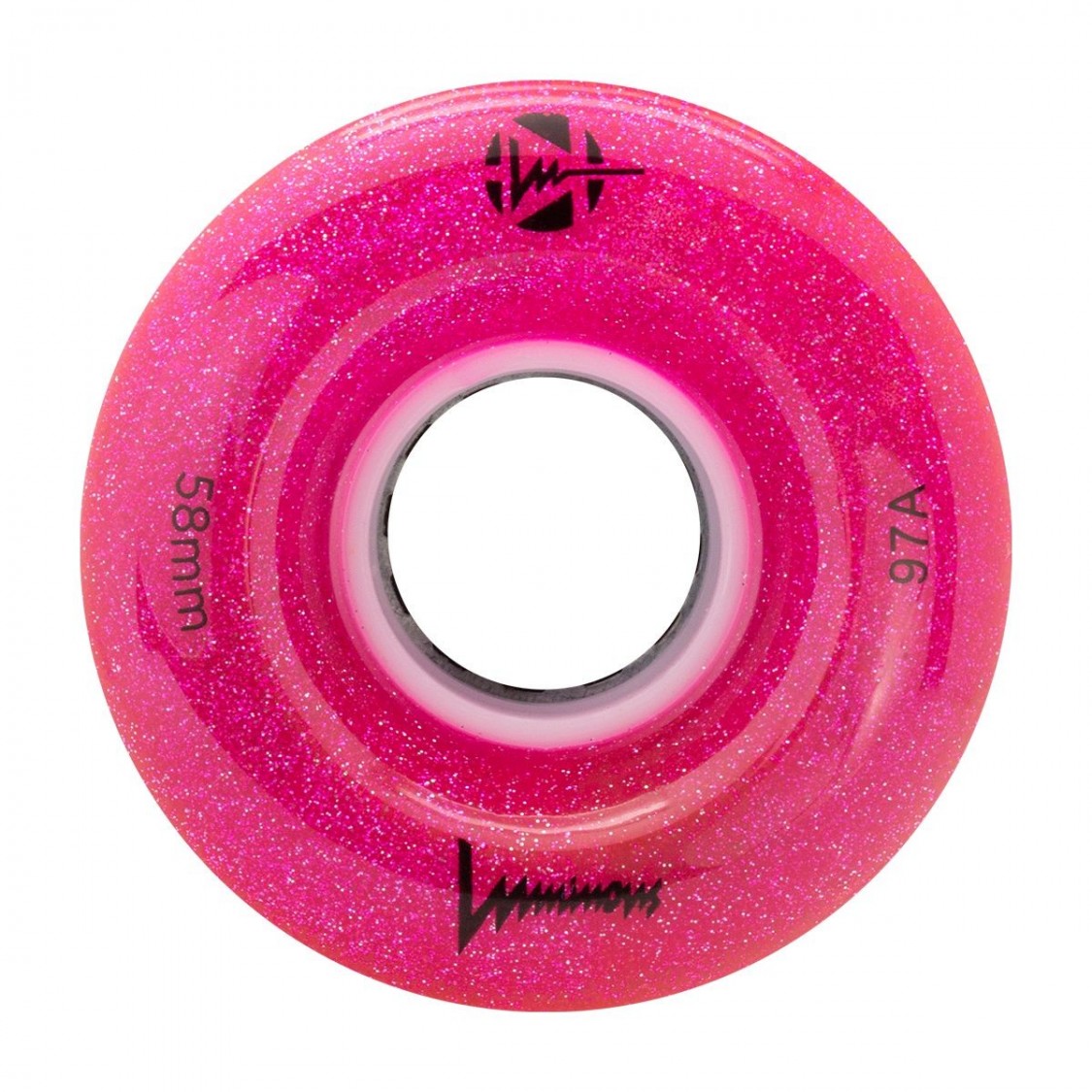 Luminous LED Quad Wheels Glitter 58mm 4pk