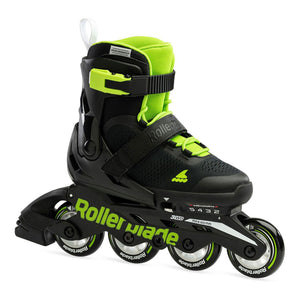 Rollerblade Microblade Adj Inline Skates Black/Green