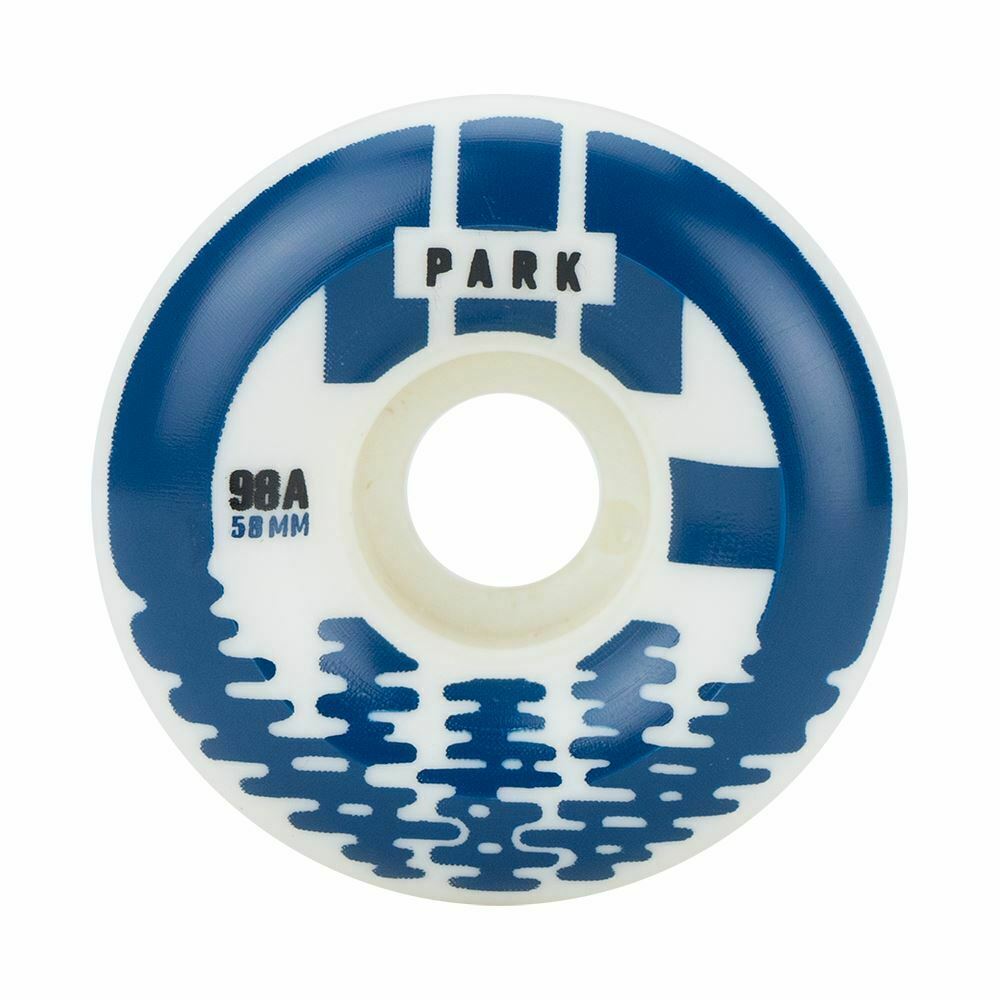 Reckless CIB 58mm/98a Park Wheels White Blue - 4 Pack