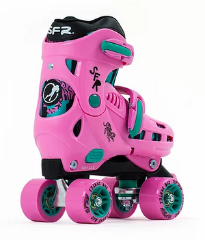 SFR Storm IV Quad Roller Skates Pink Green